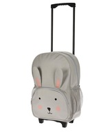 XQMAX Detský kufor na kolieskach BUNNY 29 x 40 cm sivá KO-DG9000440seda