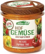 PASTA WARZYWNA Z TRZEMA RODZAJAMI PAPRYKI BEZGLUTENOWA BIO 135 g - ALLOS AL