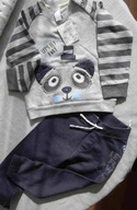 Dres Miś Panda Spodnie i Bluza Bawełna C&A 92