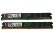 Pamięć DDR2 2GB 800MHz PC6400 Kingston 2x 1GB Dual Gwarancja