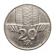 Polska, 20 złotych 1973 Wieżowiec i kłosy, fałszerstwo z epoki w żelazie