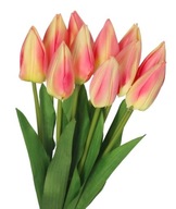 TULIPÁNY KYTICA TULIPÁNOV POGUMOVANÉ AKO ŽIVÉ 12KS 39CM