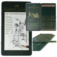 FABER-CASTELL Zestaw ołówków do szkicowania ołówek 9000 Design 12 szt 2B-6H
