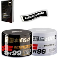 Vosk s carnaubou Soft99 Dark & Black Wax 300 g + Soft99 White Soft Wax 350g - Vosk