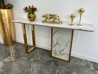 Zlatá konzola v New Yorku s mramorom Paris Premium moderné komody