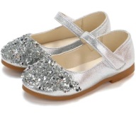 CSILLOGÓ BALERINA CIPŐ LÁNYNAK, ALKALMI, 16,5 CM, 27-ES MÉRET