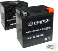 Akumulator 12ah żelowy MORETTI AGM MB12L-BS do motocykla