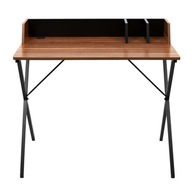 Písací stôl Brico orech/ čierna s policou nadstavcom