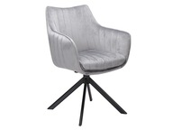Otočná stolička AZALIA VELVET čierna/sivá do obývačky SIG
