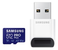 Karta pamięci Samsung 512 GB microSDXC PRO Plus 160 MB/s z czytnikiem USB