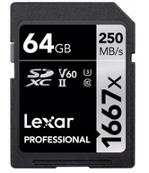 Karta pamięci Lexar Professional 1667x SDXC 64 GB Class 10 UHS-II/U3 V60