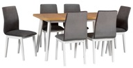 Sada rozkladací stôl OSLO 6 a 6 stoličiek LUNA 1 Produkt Poľský farby