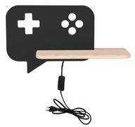 Candellux Kinkiet z półką KIDS CONSOLE LED 5W 4000K kabel - czarny