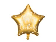 Balon foliowy HAPPY BIRTHDAY gwiazda złota złoty 1
