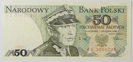 Banknot 50 zł 1988 rok - Seria KE