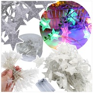 KARÁCSONYI FÉNYEK KARÁCSONYFÁRA CSILLAGOK DEKORÁCIÓ LED LÁNC SZÍNES 20 DB