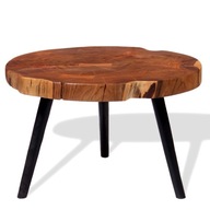vidaXL Konferenčný stolík plátok, (55-60) x 40 cm, masívne akáciové drevo, 243957