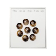 Go Handmade műanyag gomb / 13 mm / 8 db / 22930