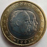 2086 - Monako 1 euro, 2001