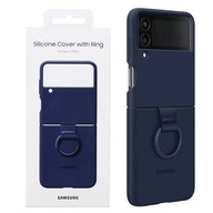 Zadný Kryt Samsung do Samsung Galaxy Z Flip4 Silicone Cover Ring tmavo modrá
