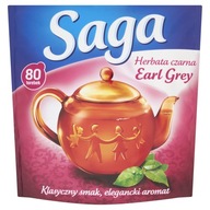 Herbata czarna ekspresowa Saga Earl Grey 80 torebek 120g