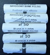 Rolka rulon bankowy 50 x 1 złoty 1989 menniczy