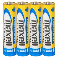 ALKALICKÁ BATERIA MAXELL AAA R3 4x TYČINKY 1,5V ÚČINNÁ