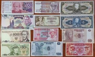 $ Zestaw (nr 4) 12 banknotów z paczek bankowych XF/EF st.II