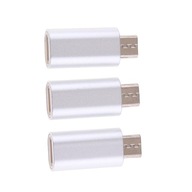 3-częściowy konwerter Micro USB Charge Silver