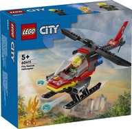 LEGO CITY 60411 Strażacki helikopter ratunkowy Pomoc 85 Elementów