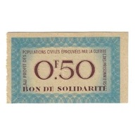 Francja, Bon de Solidarité, 50 Centimes, 1941, UNC