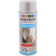 LAKIER FARBA W SPRAYU Spectrum SREBRNY WYSOKI POŁYSK DIY 400 ml 918