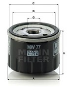 Mann-Filter MW 77 Olejový filter