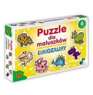 Puzzle Pre batoľatá DINOSAURY Puzzle Pre 3 ročné 6 vzorov 3+ Alexander