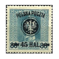 1918 Polska Fi.25 b * niebiesko-czarny WYD. LUBELSKIE gwar. PZF