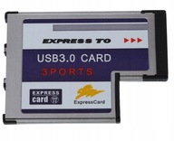 Kontroler Adapter Express Card USB3.0 3 porty 54mm