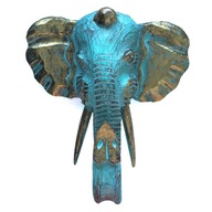 Veľká hlava slona Tyrkys a zlato