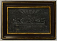 Stary relief z żeliwa Ostatnia wieczerza 49x34 cm