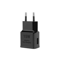 ŁADOWARKA SIECIOWA ADAPTER USB-A 15W 9V 1.67A | 5V 2A PORT BOCZNY CZARNY