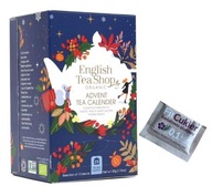 ENGLISH TEA SHOP ORGANIC KALENDARZ ADWENTOWY HERBATY 25 szt niebieski