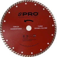 Tarcza diamentowa do cięcia TURBO 230x22,2mm PRO