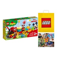 LEGO DUPLO č. 10941 - Narodeninový vláčik Mickey Mouse a Minnie +Taška +Katalóg