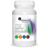 Aliness Cynk organiczny Trio 5 mg suplement - 100 tabletek
