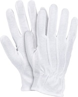 Rękawiczki bawełniane białe z mikro nakropieniem r.7(S)