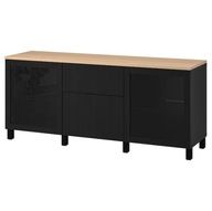 IKEA BESTA komoda / skrinka čierna 180x42x76 cm