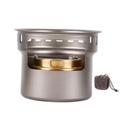 Alcohol Stove Camping Lightweight with Carrying Bag Spirit Burner Argent