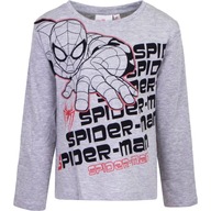 Bluzka z długim rękawem Spiderman szary r. 128 8l.