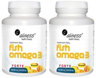 Aliness Fish Omega 3 FORTE 500/250mg 2x90kaps. EPA DHA Wsparcie mózgu Serce