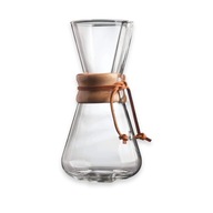 CHEMEX 450ML - 3 FILIŻANEK - SZKLANY ZAPARZACZ DO KAWY - DREWNIANY UCHWYT