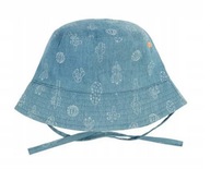 COOL CLUB Czapka letnia dziewczęca kapelusz wiązany niebieski r. 48